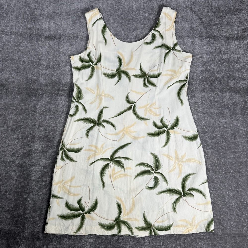 Paradise Found Dress‎ Women's Large Hawaiian Palm Tree Rayon Vintage Tank